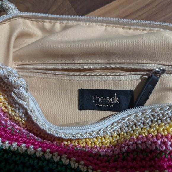 The Sak rainbow colored crochet boho Sak bag - Picture 8 of 15